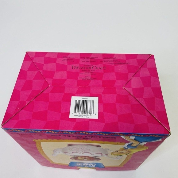 Disney Treasure Craft Alice in Wonderland Teapot Treat jar cookie jar In Box - Picture 7 of 9